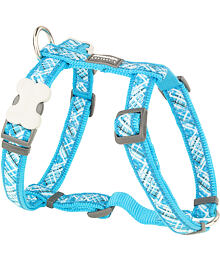 Postroj RD 25 mm x 56-80 cm - Flanno Turquoise