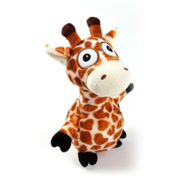 Zábavná plyšová žirafa s ultrazvukovým pískátkem, které slyší pouze váš pes. Velikost 23,5 cm.