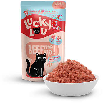 Lucky Lou Lifestage Adult s drůbežím a hovězím masem 125 g