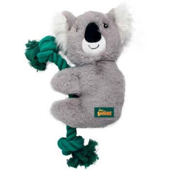 Plyšová koala lezoucí po provaze. Hračka pro psy, vhodná na přetahování i mazlení. Velikost 12 cm.
